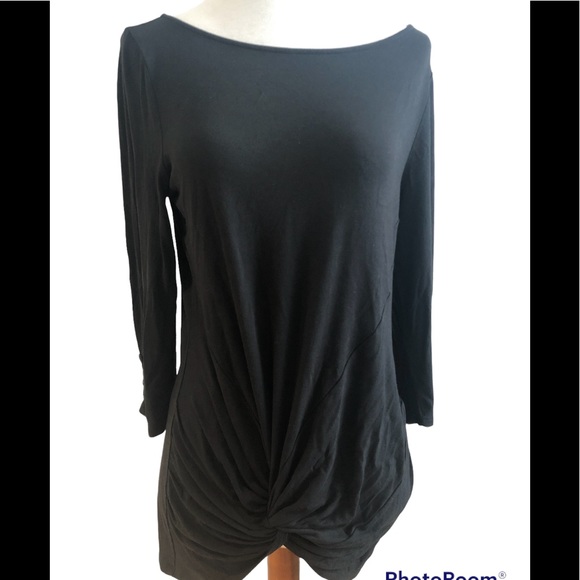 White House Black Market Tops - White House Black Market, Size Small Black Knit Front Gathered Top